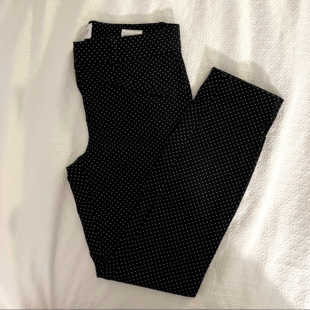 Black and white polka dot Gap Signature Skinny Ankle Pants